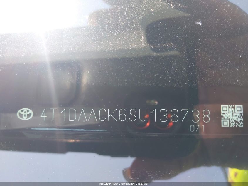 2025 Toyota Camry - 4T1DAACK6SU136738