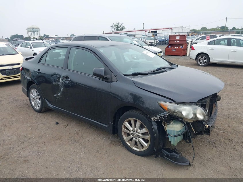 2009 Toyota Corolla S black sedan gasoline 2T1BU40E39C179363 photo #1