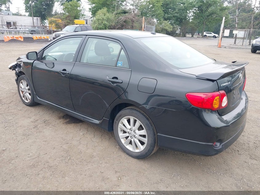 2009 Toyota Corolla S black sedan gasoline 2T1BU40E39C179363 photo #4