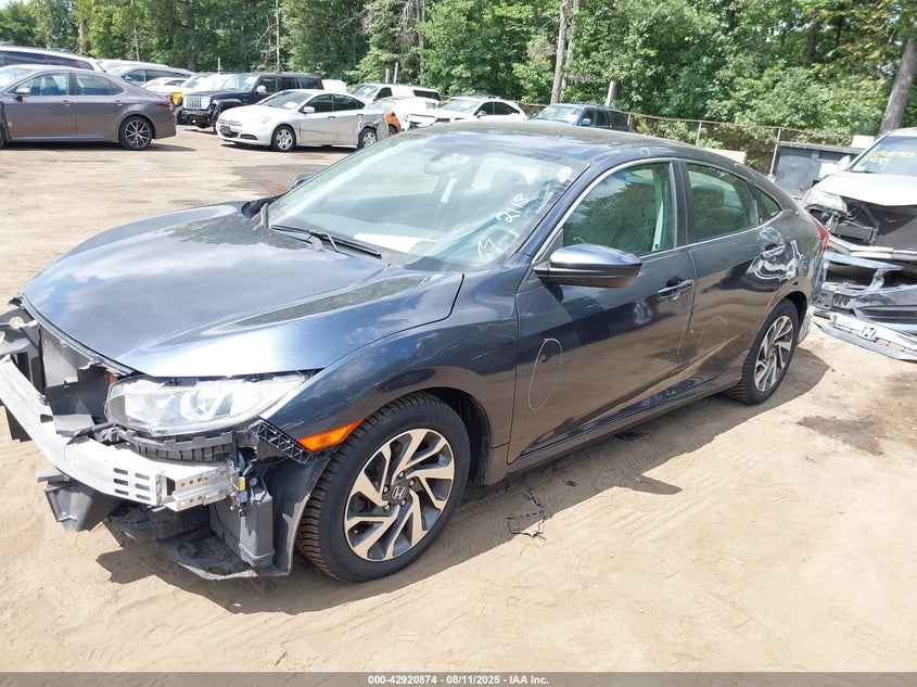 2017 Honda Civic 2.0 Ex Blue Lot 111042920874 Vin 19XFC2F71HE201846