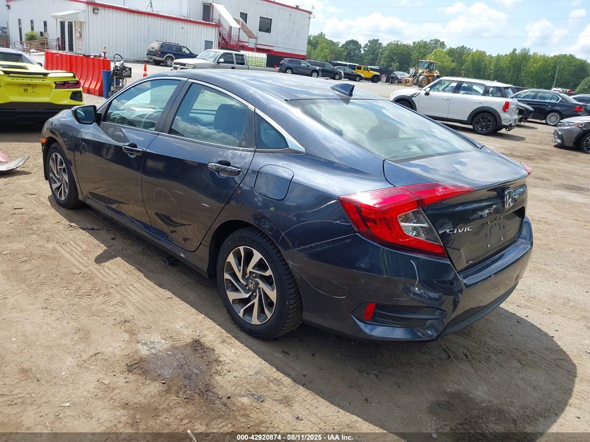 2017 Honda Civic 2.0 Ex Blue Lot 111042920874 Vin 19XFC2F71HE201846