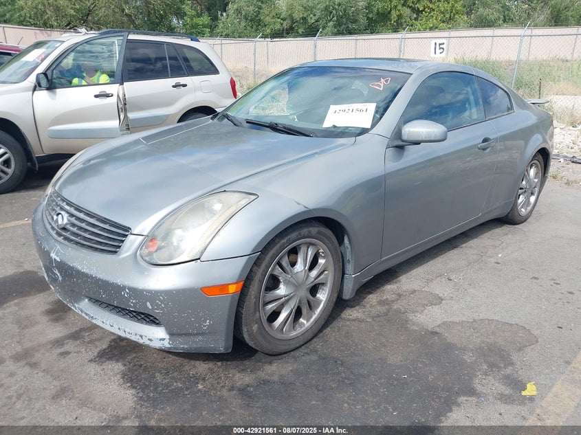 2004 Infiniti G35 silver coupe gasoline JNKCV54E74M822258 photo #3