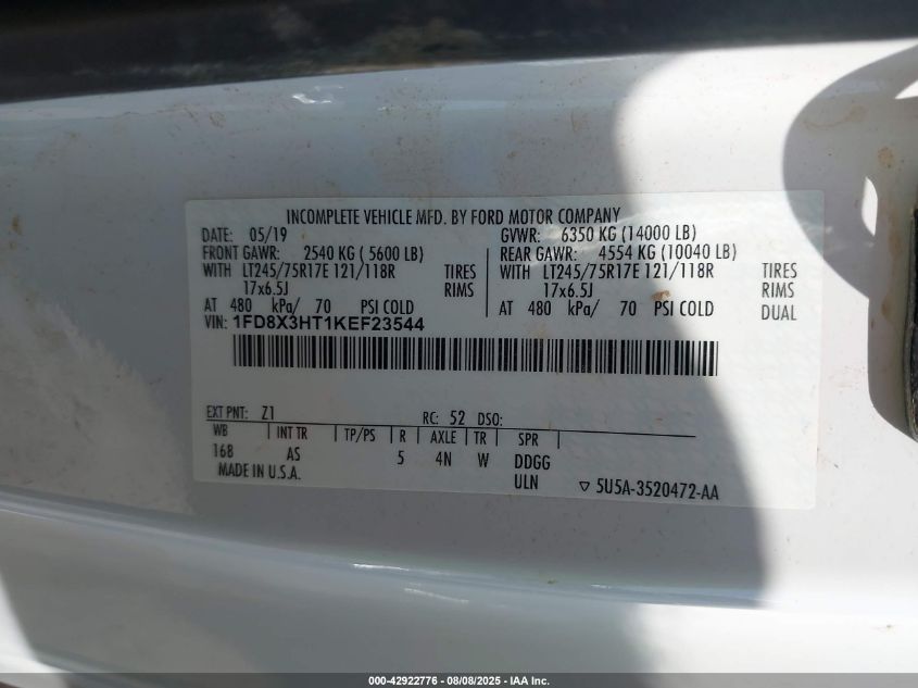 2019 Ford F-350 - 1FD8X3HT1KEF23544