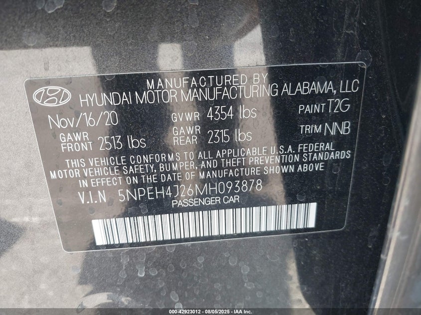 2021 HYUNDAI SONATA LIMITED - 5NPEH4J26MH093878
