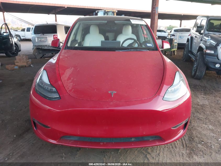 2021 Tesla Model Y Long Range Dual Motor All-Wheel Drive VIN: 5YJYGAEE6MF303591 Lot: 42923243