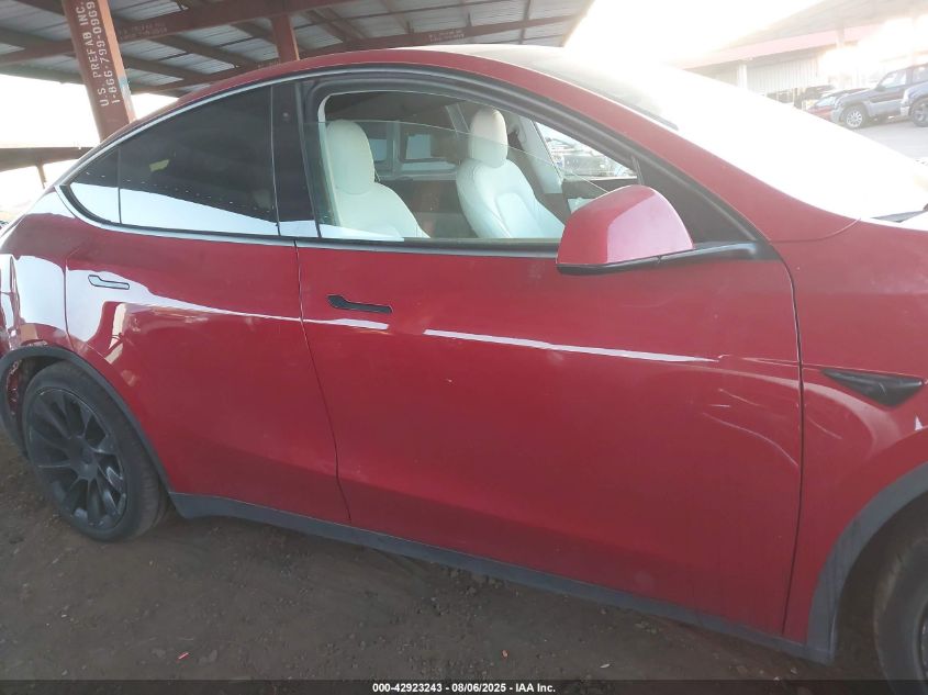 2021 Tesla Model Y Long Range Dual Motor All-Wheel Drive VIN: 5YJYGAEE6MF303591 Lot: 42923243