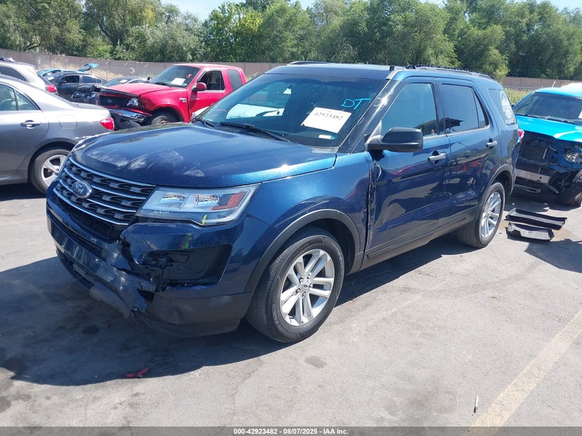 2017 Ford Explorer 3.5 Blue Lot 111042923482 Vin 1FM5K7B83HGA25081