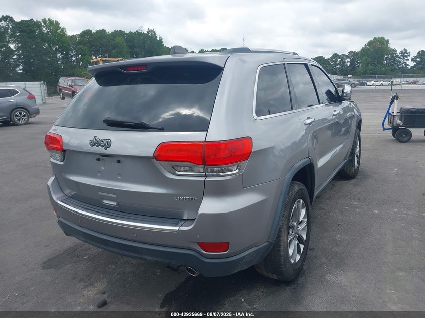 Vin: 1c4rjebg8gc409464, lot: 43419408, jeep grand cherokee limited 20164