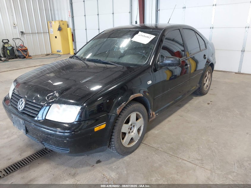 2003 Volkswagen Jetta Gls 2.0L black sedan gasoline 3VWSK69M03M128684 photo #3
