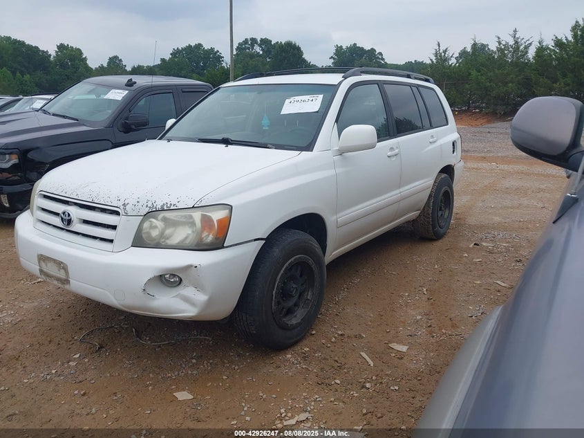 2006 Toyota Highlander white other gasoline JTEGD21A560155136 photo #3
