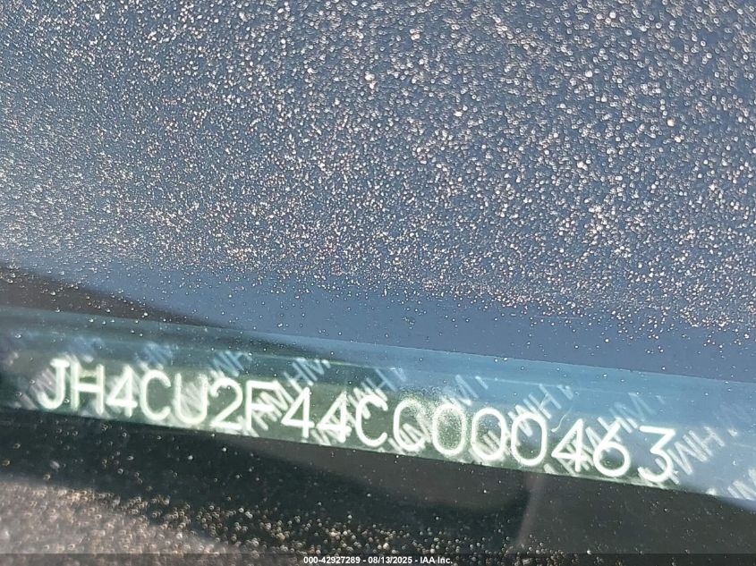 2012 Acura Tsx 2.4 VIN: JH4CU2F44CC000463 Lot: 42927289