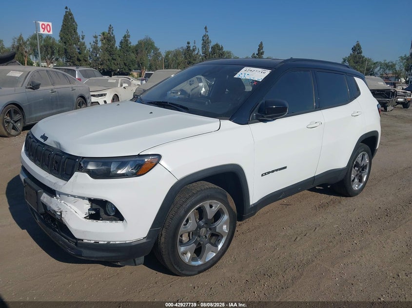 Vin: 3c4njdbb0nt171933, lot: 43421479, jeep compass altitude 4x4 20222