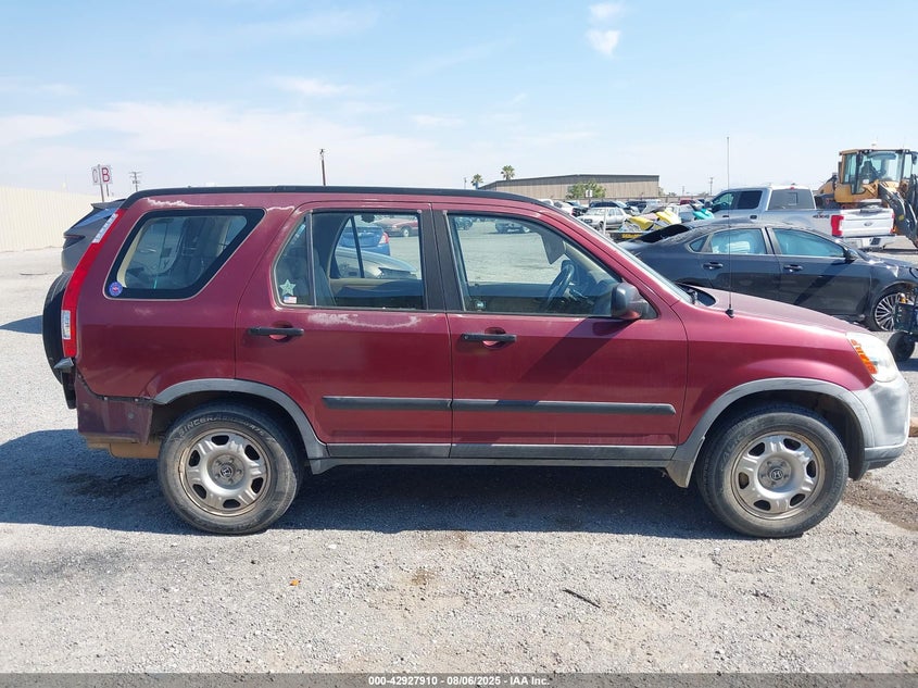 2006 Honda Cr-V Lx VIN: JHLRD68596C010986 Lot: 42927910