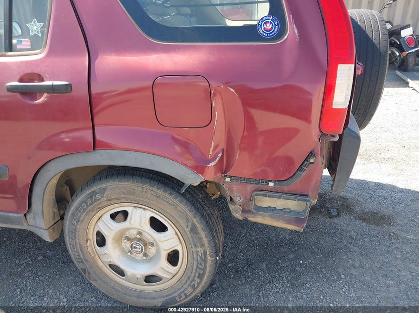 2006 Honda Cr-V Lx VIN: JHLRD68596C010986 Lot: 42927910