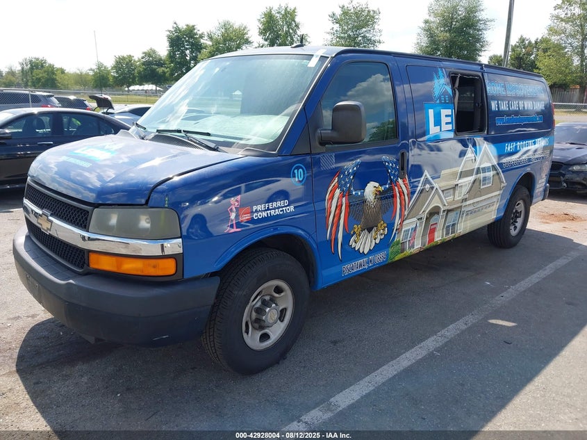 2012 Chevrolet Express 3500 Lt blue van gasoline 1GAZG1FA7C1151983 photo #3