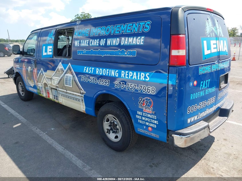 2012 Chevrolet Express 3500 Lt blue van gasoline 1GAZG1FA7C1151983 photo #4