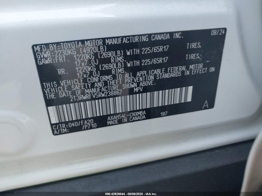 2024 TOYOTA RAV4 HYBRID XLE - 2T3RWRFV5RW238867