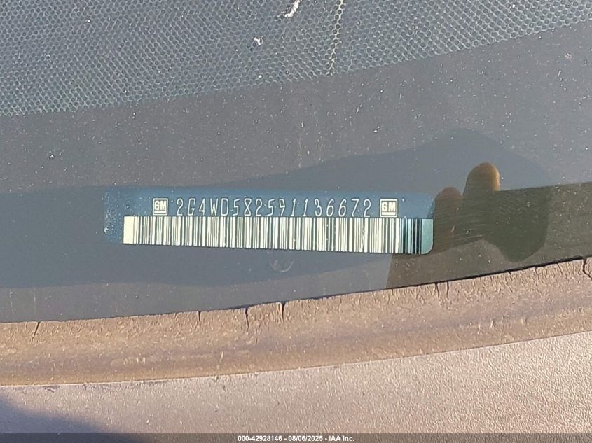 2009 Buick Lacrosse Cxl VIN: 2G4WD582591136672 Lot: 42928146