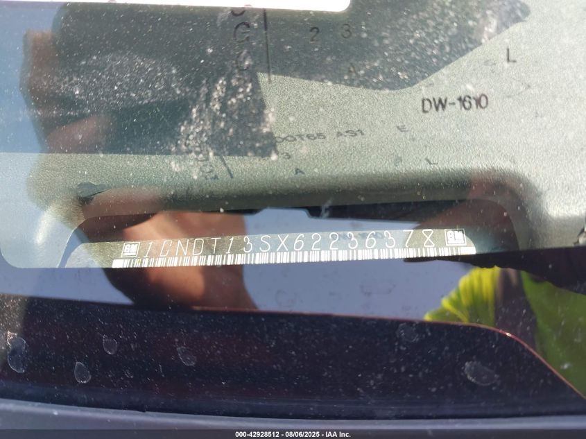 2006 Chevrolet Trailblazer Lt VIN: 1GNDT13SX62236378 Lot: 42928512