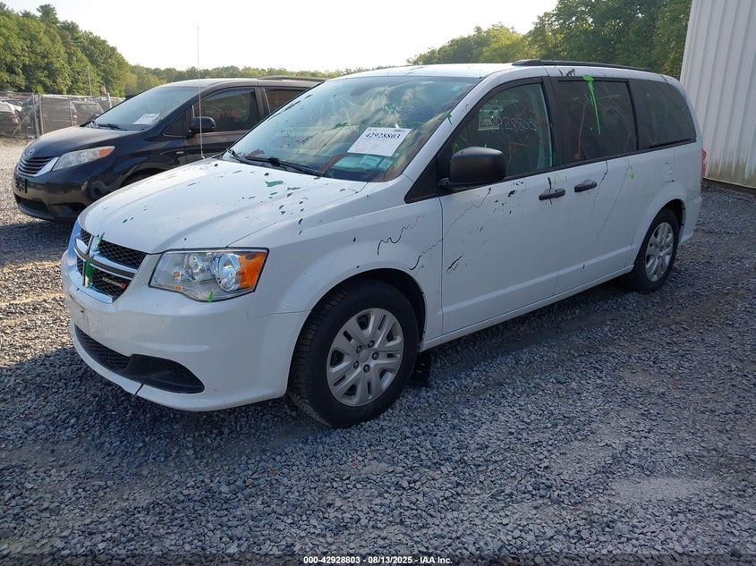 Vin: 2c4rdgbg4kr680315, lot: 43422543, dodge grand caravan se 20192