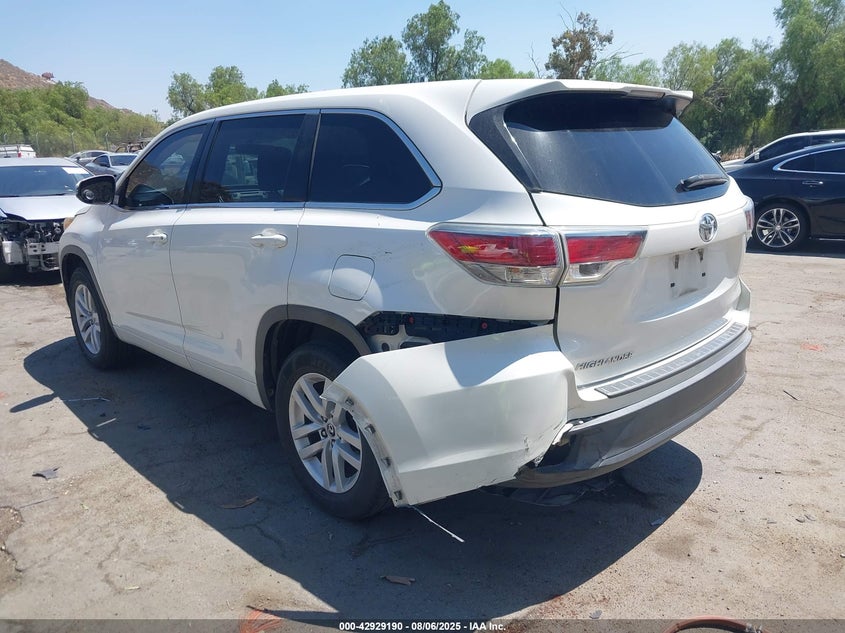 2016 TOYOTA HIGHLANDER LE - 5TDZARFH7GS018427