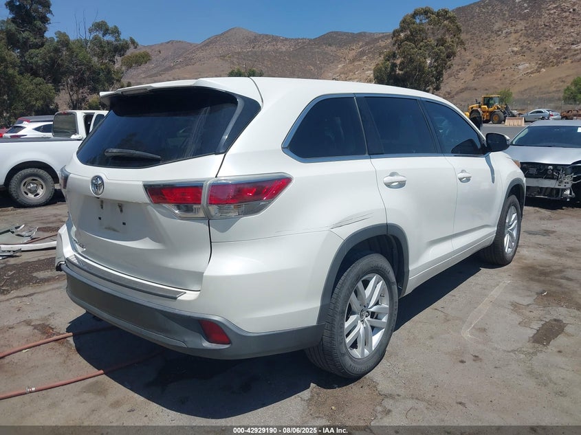 2016 TOYOTA HIGHLANDER LE - 5TDZARFH7GS018427