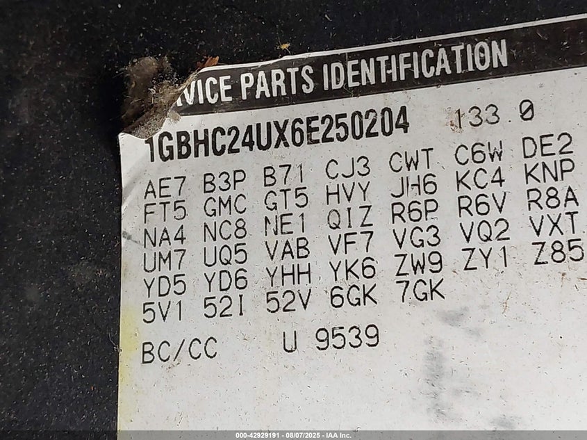 2006 Chevrolet Silverado 2500Hd Work Truck VIN: 1GBHC24UX6E250204 Lot: 42929191