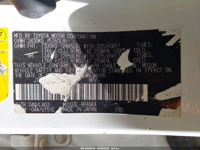 2006 Toyota Highlander V6 VIN: JTEDP21A060103925 Lot: 42929476