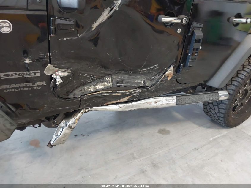 2016 Jeep Wrangler Unlimited Sport VIN: 1C4BJWDG9GL310687 Lot: 42931641