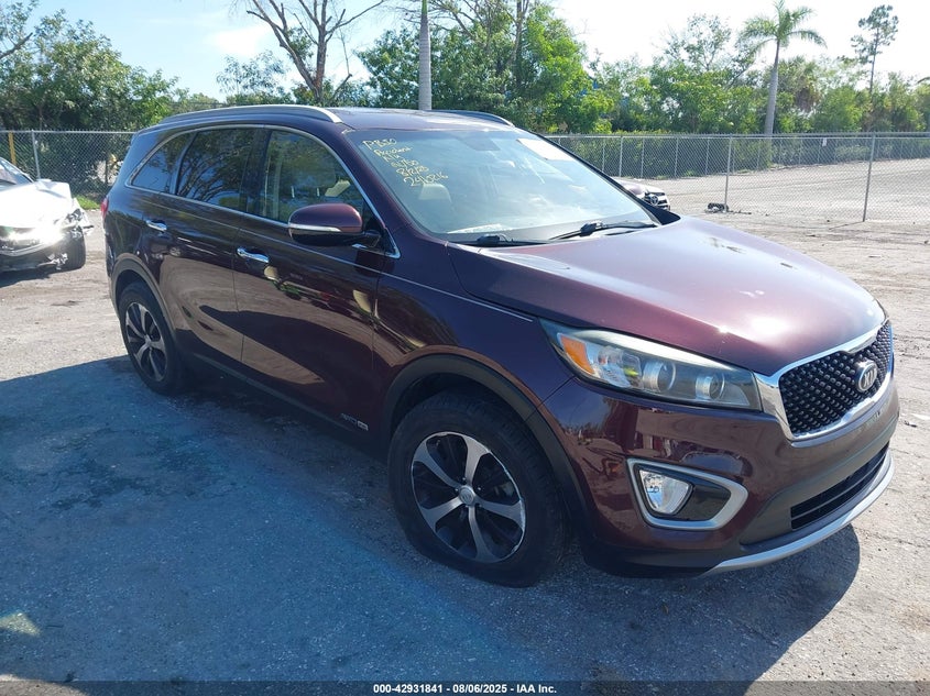 5XYPHDA50HG286673 2017 Kia Sorento 3.3L Ex auction photo 1