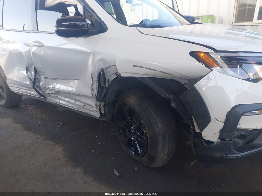 2022 Honda Pilot Awd Trailsport VIN: 5FNYF6H88NB023226 Lot: 42931883