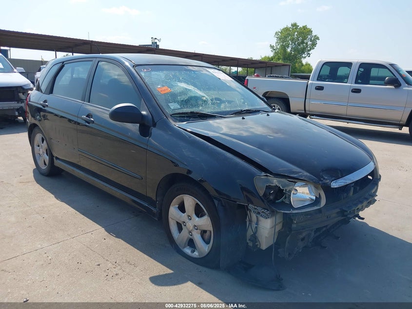 2007 Kia Spectra5 Sx black hatchback gasoline KNAFE161575007408 photo #1