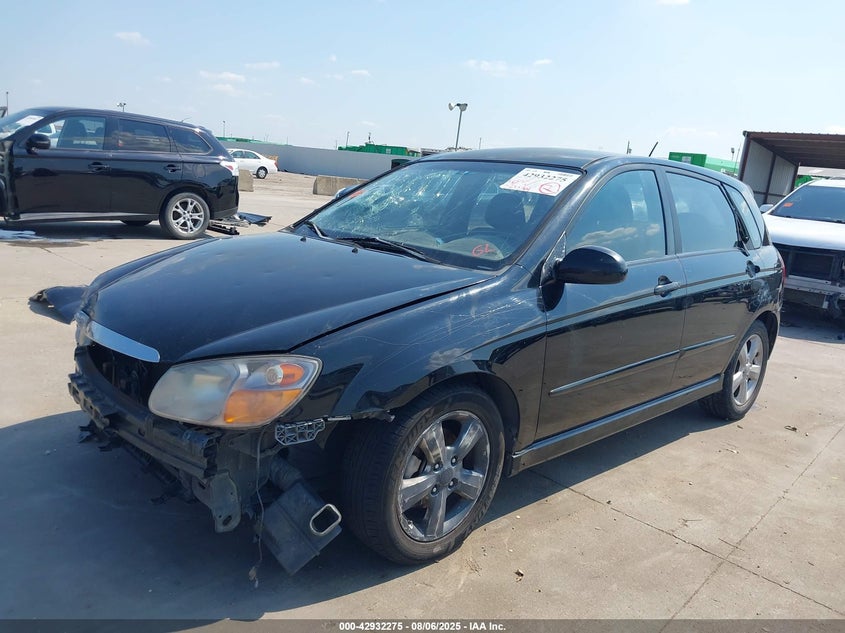 2007 Kia Spectra5 Sx black hatchback gasoline KNAFE161575007408 photo #3