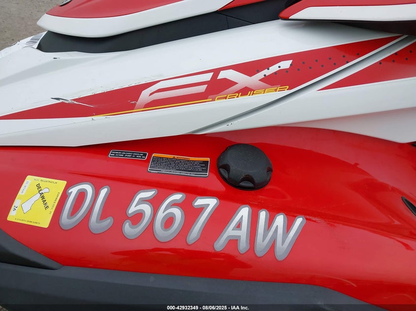 2021 Yamaha Fx Cruiser VIN: YAMA0135F121 Lot: 42932349