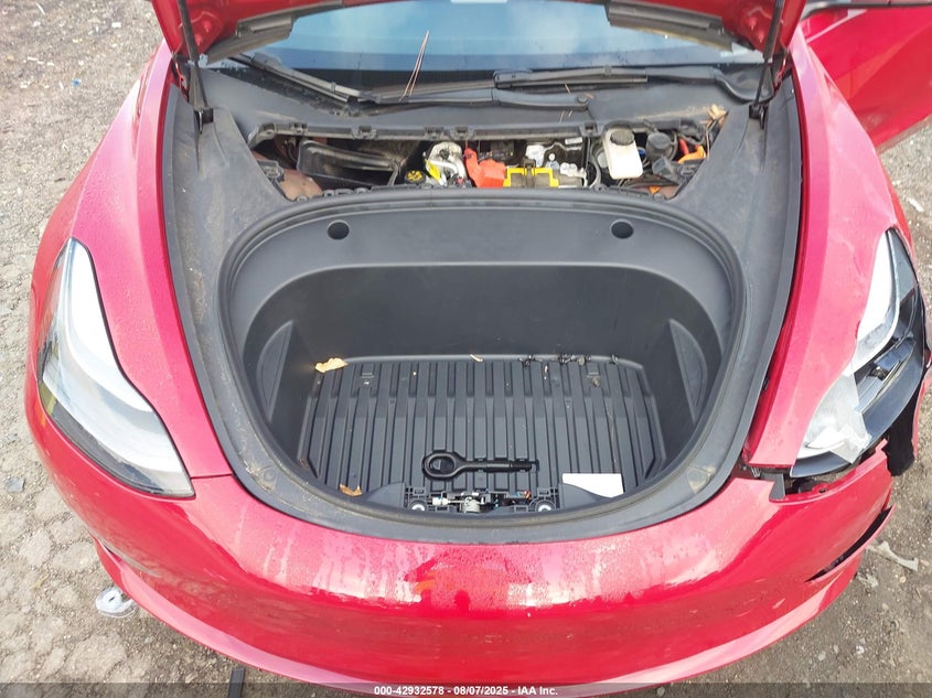 2022 Tesla Model 3 Long Range Dual Motor All-wheel Drive Red Lot 111042932578 Vin 5YJ3E1EB2NF155124
