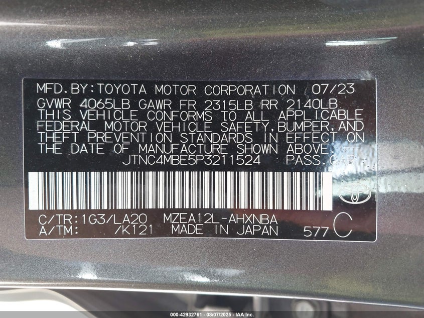 2023 TOYOTA COROLLA XSE - JTNC4MBE5P3211524