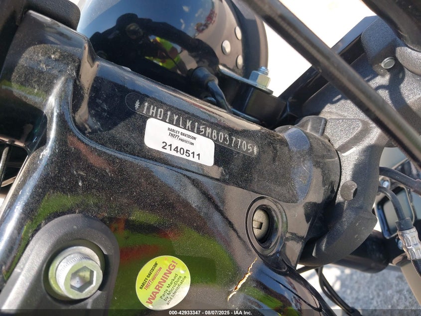 2021 Harley-Davidson Fxfbs VIN: 1HD1YLK15MB037705 Lot: 42933347