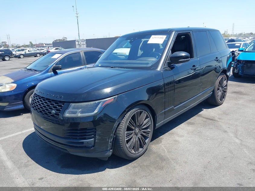 2018 Land rover RANGE ROVER 3.0 3.0l V6 Supercharged Hse Black Lot 111042933400 Vin SALGS2SV8JA387771