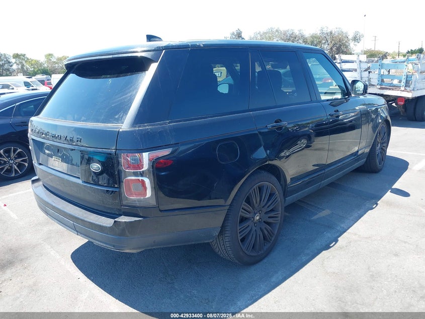 2018 Land rover RANGE ROVER 3.0 3.0l V6 Supercharged Hse Black Lot 111042933400 Vin SALGS2SV8JA387771