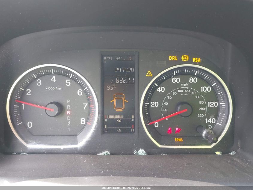 2007 Honda Cr-V Ex-L VIN: JHLRE48747C117593 Lot: 42933909