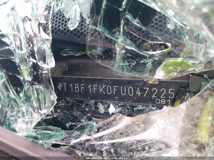 2015 Toyota Camry Le VIN: 4T1BF1FK0FU047225 Lot: 42934155