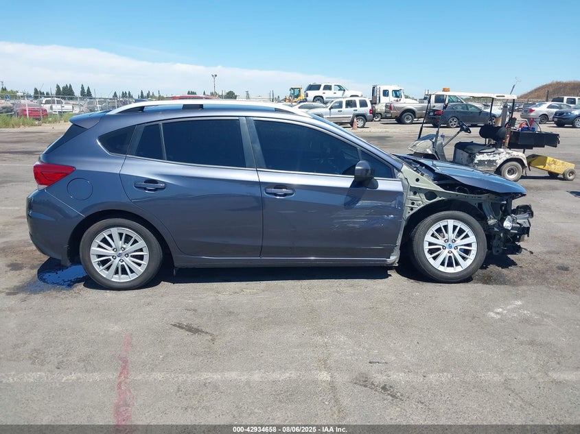 2017 Subaru Impreza 2.0 2.0i Premium Grey Lot 111042934658 Vin 4S3GTAD64H3744799