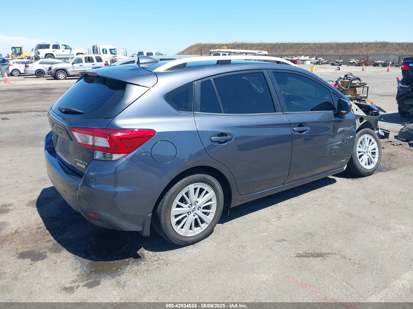 2017 Subaru Impreza 2.0 2.0i Premium Grey Lot 111042934658 Vin 4S3GTAD64H3744799