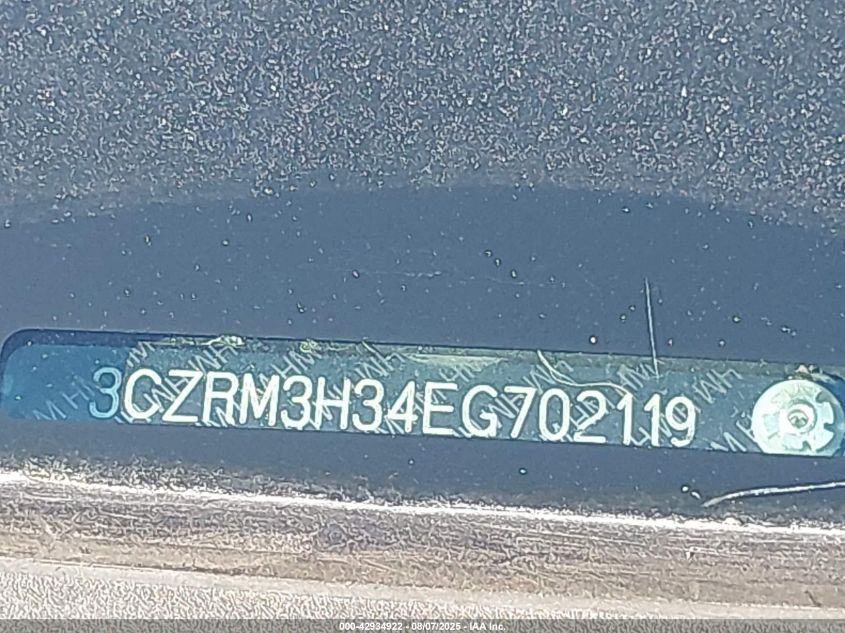 2014 Honda Cr-V Lx VIN: 3CZRM3H34EG702119 Lot: 42934922