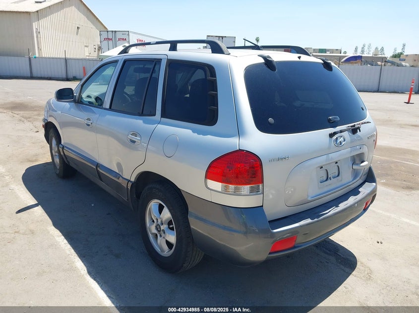 2005 Hyundai Santa Fe Gls silver other gasoline KM8SC73D55U987505 photo #4