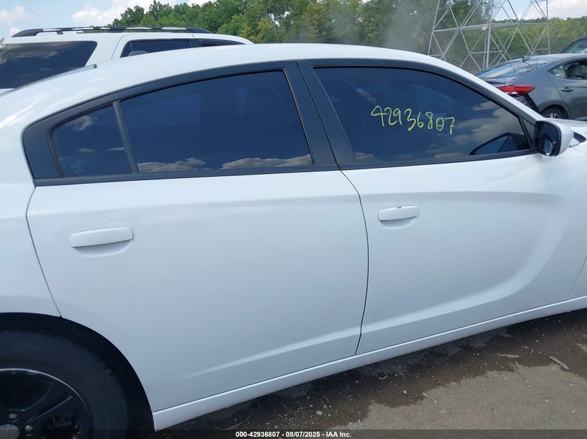 2019 Dodge Charger 3.6 Sxt White Lot 111042936807 Vin 2C3CDXBG4KH623726