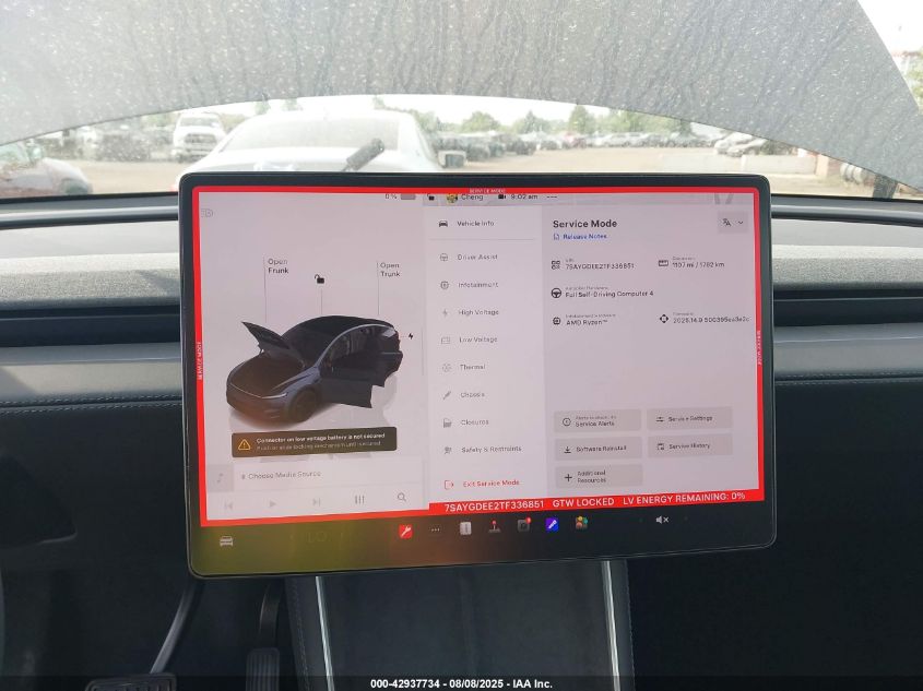 2026 Tesla Model Y Long Range Dual Motor All-Wheel Drive/Long Range Launch Series VIN: 7SAYGDEE2TF336851 Lot: 42937734