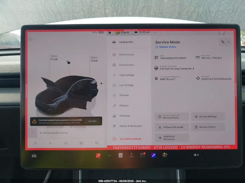 2026 Tesla Model Y Long Range Dual Motor All-Wheel Drive/Long Range Launch Series VIN: 7SAYGDEE2TF336851 Lot: 42937734