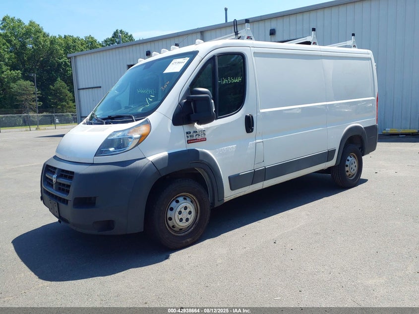 Vin: 3c6trvag1he543766, lot: 43432439, ram promaster 1500 low roof 136 wb 20172