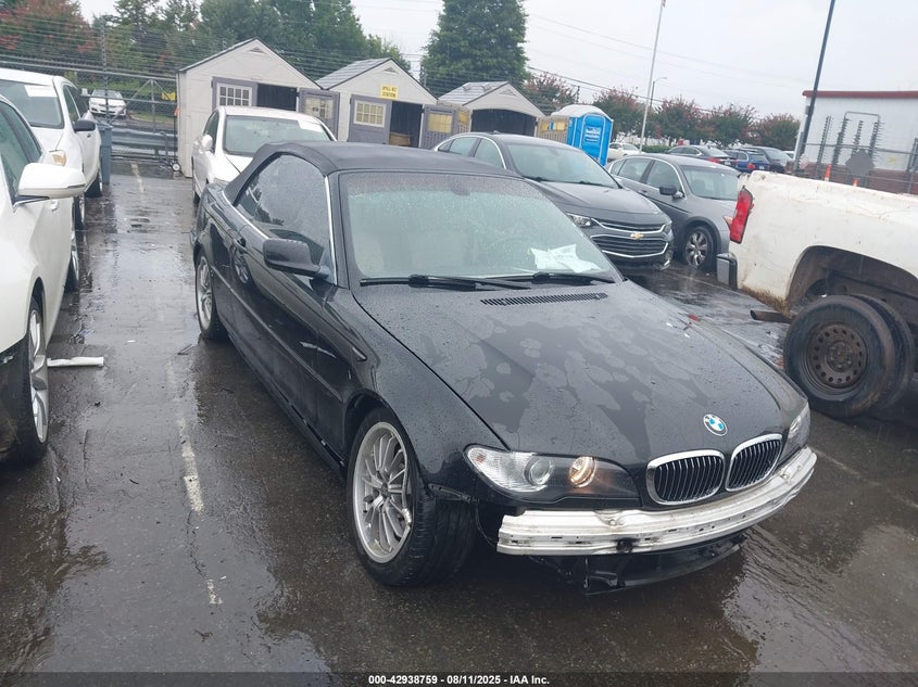 2004 BMW 330Ci black cabrio gasoline WBABW53474PJ94040 photo #1